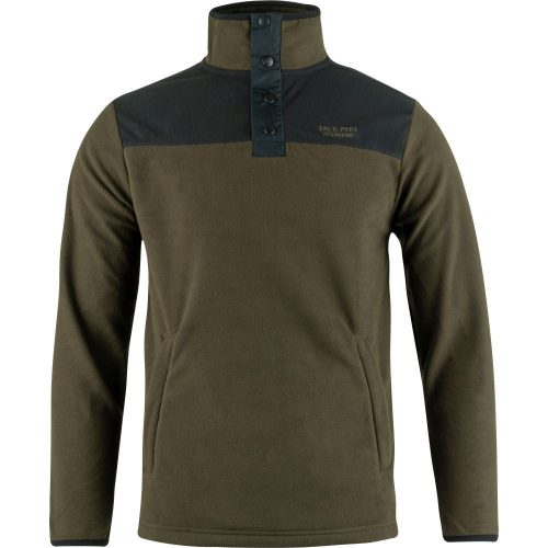 Top Jack Pyke Snap Neck Fleece, oliv închis, mărimea L