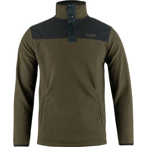 Top Jack Pyke Snap Neck Fleece, oliv închis, mărimea M