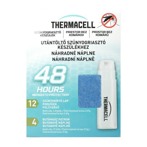 Rezerva Thermacell - 48 de ore (4 cartuse de butan, 12 placute)